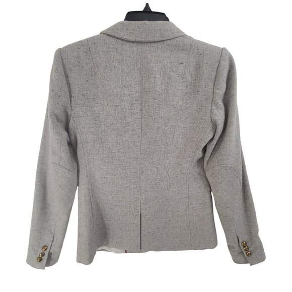 Banana Republic Women's Gray Speckled Button Blazer Coat Jacket Size 2 - Picture 4 of 7